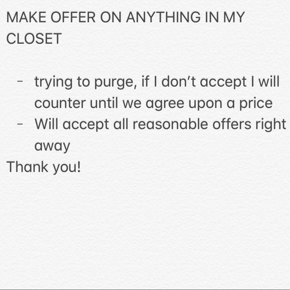 MAKE OFFERS!